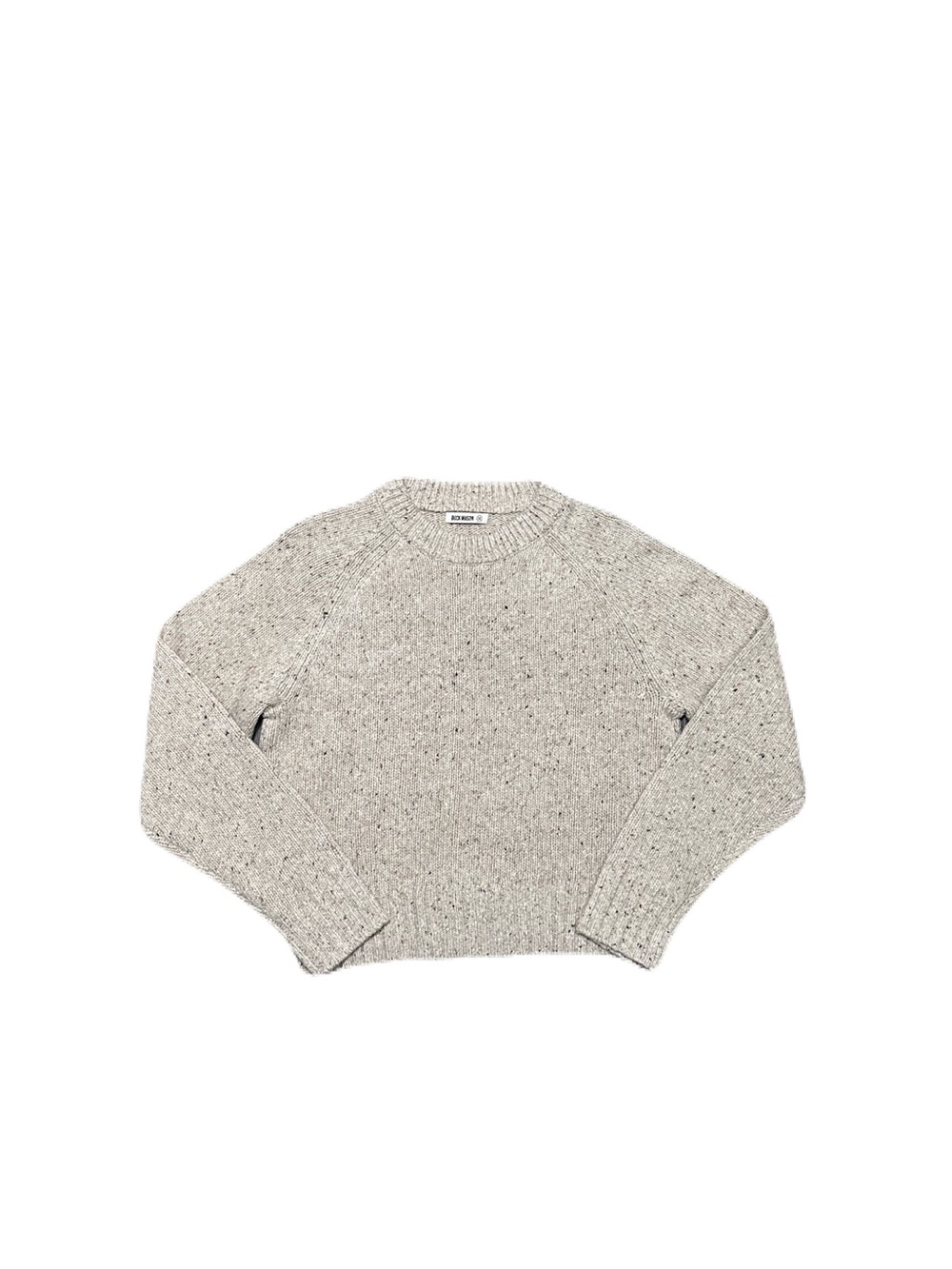Buck Mason seastack Merino Wool Tweed Crewneck Knit Sweater Women’s XS Flax